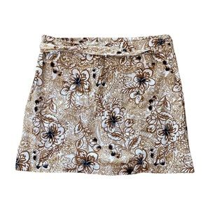 White Stag Floral Skort with Attached Adjustable Belt Size 18 Plus